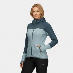 Bluza damska elastyczna Alpinus UBA. Niebieskie bluzy z kapturem damskie Alpinus, xl, z elastanu. Za 279.00 zł.