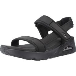 Sandały SKECHERS UNO - SUMMER STAND 2 Czarny. Czarne sandały damskie Skechers, bez wzorów, z tkaniny, bez obcasa. Za 291.99 zł.
