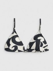 4F Góra od bikini damska - czarno-biała XL. Białe bikini damskie 4f, bez wzorów. Za 59.99 zł.