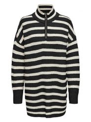 ONLY Sweter w kolorze czarno-kremowym rozmiar: L. Czarne golfy damskie Only, l, bez wzorów, bez ramiączek. Za 92.21 zł.