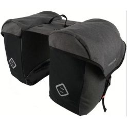 Torba rowerowa na bagażnik „Zap AVS”, czarna/szara. Czarne shopper bag damskie ATRAN VELO, bez wzorów, z poliesteru, bez dodatków. Za 423.65 zł.