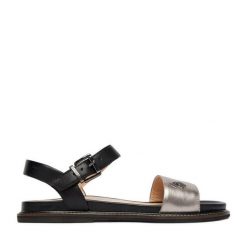 Sandały U.S. Polo Assn. Szare sandały damskie U.S. Polo Assn., bez wzorów, bez obcasa, na płaskiej podeszwie. Za 299.99 zł.