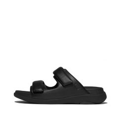 Sandały FitFlop F-Mode Go. Czarne sandały damskie FIT FLOP, bez wzorów, z materiału, bez obcasa. Za 469.00 zł.