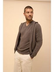 Just Cashmere Kaszmirowy kardigan "Elliot" w kolorze brązowym rozmiar: XXL. Brązowe kardigany męskie Just Cashmere, xxl, bez wzorów, z kaszmiru, bez kołnierzyka. Za 456.99 zł.