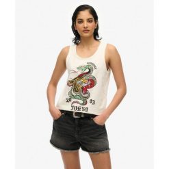 Koszulka bez rękawów z dekoltem Neo Trad Tattoo. Białe bielizna termoaktywna damska Superdry., bez wzorów, z bawełny. W wyprzedaży za 141.15 zł.