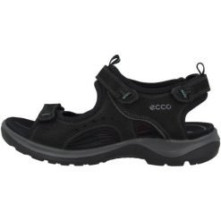 Sandały damskie Ecco Offroad. Czarne obuwie trekkingowe damskie ECCO, bez wzorów, z gumy, bez obcasa. Za 706.00 zł.