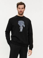KARL LAGERFELD Bluza 705428 542941 Czarny Regular Fit. Czarne bluzy bez kaptura męskie Karl Lagerfeld, m, z bawełny. Za 399.99 zł.