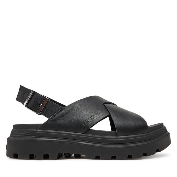 Sandały Palladium. Czarne sandały damskie Palladium, bez wzorów, bez obcasa, na płaskiej podeszwie. Za 399.99 zł.