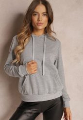 Szara Bluza z Kapturem Lemine. Szare bluzy z kapturem damskie Renee, l, z dzianiny. Za 39.99 zł.