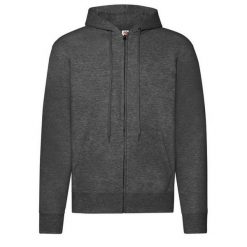 Męska Kurtka Z Kapturem Classic Heather. Szare kurtki męskie Fruit of the Loom, m, bez wzorów, sportowe, z kapturem. Za 107.99 zł.