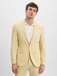 Finshley & Harding London marynarka garniturowa - Brixdon Mężczyźni Slim Fit żółty, 52. Żółte marynarki męskie Finshley & Harding London, bez wzorów. Za 799.95 zł.