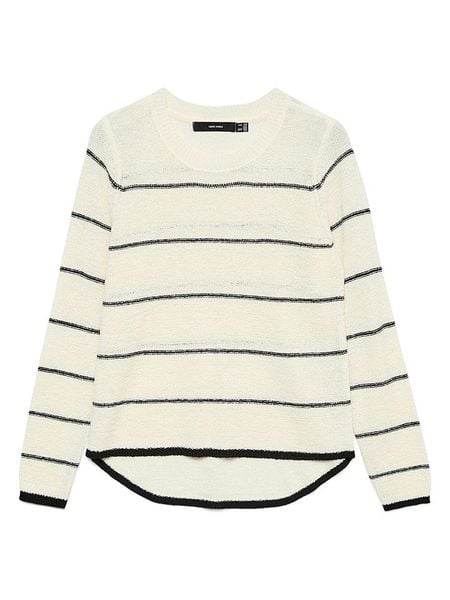 Vero Moda Sweter w kolorze czarno-kremowym rozmiar: XS. Brązowe swetry klasyczne damskie Vero Moda, xs, ze splotem, bez kołnierzyka. Za 70.08 zł.