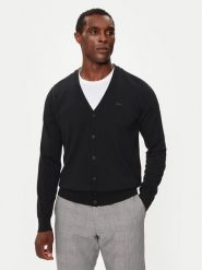 Lacoste Kardigan AH5665 Czarny Regular Fit. Czarne kardigany męskie Lacoste, m, bez wzorów, z wełny, bez kołnierzyka. Za 769.99 zł.