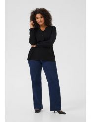 KAFFE curve Bluzka w kolorze czarnym rozmiar: 54. Czarne bluzki damskie KAFFE curve, bez wzorów, z wiskozy, bez kołnierzyka, bez ramiączek. Za 104.39 zł.