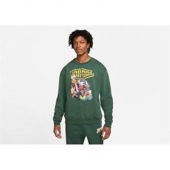 Bluza sportowa męska Nike Air Jordan Sports Fleece. Zielone bluzy bez kaptura męskie Nike, bez wzorów, casualowe, bez kołnierzyka, bez ramiączek. Za 399.99 zł.