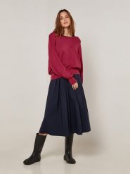 Rodier Sweter w kolorze bordowym rozmiar: XL. Czerwone swetry klasyczne damskie Rodier, xl, bez kołnierzyka. Za 239.99 zł.
