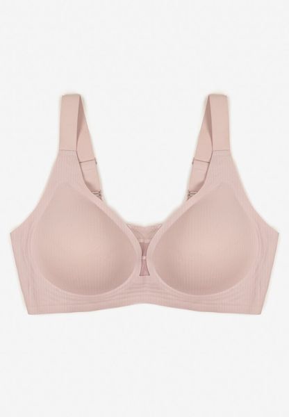 Jasnofioletowy Biustonosz z Prążkowanego Materiału Ezimere. Fioletowe biustonosze Born2be, bez wzorów, prążkowane. Za 59.99 zł.