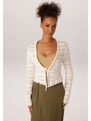 Aniston Kardigan w kolorze kremowym rozmiar: 38. Brązowe kardigany damskie Aniston, bez wzorów, z bawełny. Za 104.99 zł.