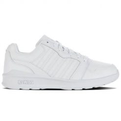 Buty do chodzenia męskie K-Swiss Rival Trainer. Białe buty sportowe na co dzień męskie K-Swiss, z gumy, bez zapięcia, trekkingowe. Za 209.00 zł.