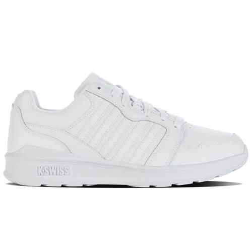 Buty do chodzenia męskie K-Swiss Rival Trainer. Białe buty sportowe na co dzień męskie K-Swiss, z gumy, bez zapięcia, trekkingowe. Za 209.00 zł.