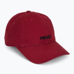 Czapka z daszkiem PROSTO Infinity. Czerwone czapki z daszkiem damskie Prosto., bez wzorów, z bawełny. Za 83.99 zł.