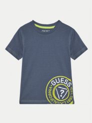 Guess T-Shirt N5RI15 K8HM4 Granatowy Regular Fit. Niebieskie t-shirty chłopięce Guess, z aplikacjami, z bawełny, bez ramiączek. Za 59.99 zł.