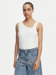 Liu Jo Beachwear Top VA6033 JS360 Biały Regular Fit. Białe topy damskie Liu Jo Beachwear, xl, bez wzorów, z wiskozy, bez ramiączek. Za 259.99 zł.