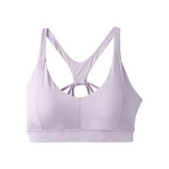 Prana Biustonosz sportowy damski Momento Bra bielony Lavender (rozmiar M). Niebieskie biustonosze sportowe damskie Prana, bez wzorów. W wyprzedaży za 177.00 zł.