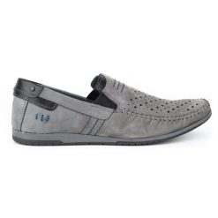 KOMODO Buty męskie mokasyny 876 lato szare. Szare mokasyny męskie na lato, z gumy. Za 377.80 zł.