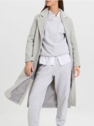 Płaszcz w kratę z wełną - wielobarwny. Płaszcze damskie Sinsay, l, bez wzorów, z wełny, eleganckie. Za 139.99 zł.