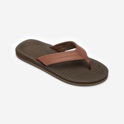 Japonki męskie Decathlon 550 Simi. Brązowe klapki i japonki męskie Decathlon, z materiału. Za 79.99 zł.