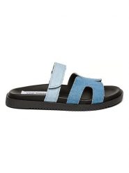 Steve Madden Klapki w kolorze błękitnym rozmiar: 37. Niebieskie klapki damskie Steve Madden, bez wzorów, bez obcasa. Za 219.08 zł.