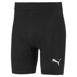 Spodenki kompresyjne męskie PUMA Liga Baselayer Short Tight. Czarne szorty sportowe męskie Puma, l, z elastanu, do piłki nożnej. Za 89.99 zł.