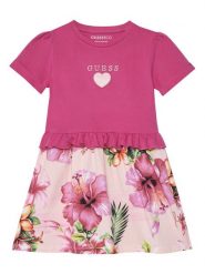 Guess Sukienka codzienna K6GK01 K6YW4 Różowy Regular Fit. Czerwone sukienki dziewczęce Guess, z aplikacjami, z bawełny, bez ramiączek. Za 179.99 zł.