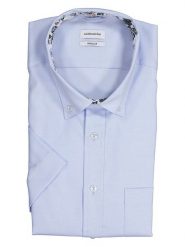 Seidensticker Koszula w kolorze błękitnym rozmiar: 44. Niebieskie koszule męskie Seidensticker, bez wzorów, z bawełny, bez kołnierzyka, bez ramiączek. Za 100.28 zł.