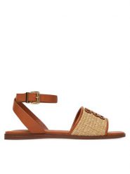 Nine West Sandały CEO-CWBFS181-03 Brązowy. Brązowe sandały damskie Nine West, bez wzorów, z materiału, bez obcasa, na płaskiej podeszwie. Za 169.99 zł.