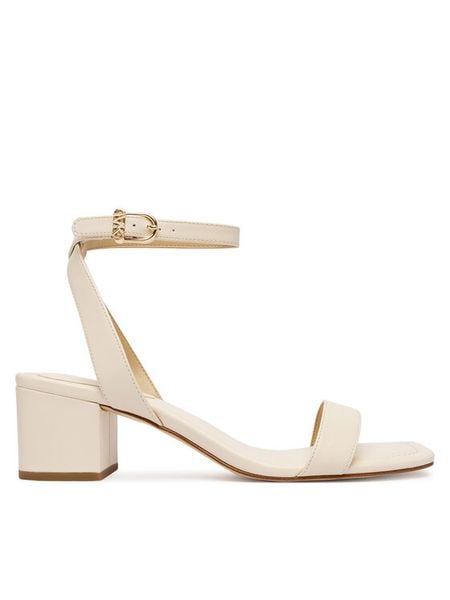 MICHAEL Michael Kors Sandały Merriam40F5MMMS1L Écru. Kozaki damskie MICHAEL Michael Kors, bez wzorów, ze skóry, bez obcasa, na słupku. Za 529.99 zł.