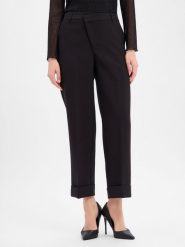 Opus Damskie spodnie materiałowe - Meeri crisscross Kobiety czarny jednolity, 40. Czarne spodnie materiałowe damskie Opus, bez wzorów, z materiału. Za 399.95 zł.