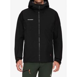 Kurtka z membraną męska Mammut Crater IV HS Hooded Jacket. Czarne kurtki męskie Mammut, m, bez wzorów, sportowe, bez kaptura. Za 2,187.00 zł.