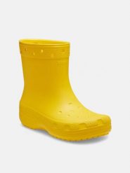 Crocs Kalosze "Classic" w kolorze żółtym rozmiar: 38/39. Żółte kalosze damskie Crocs, bez wzorów, z materiału. Za 188.85 zł.