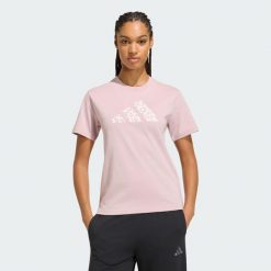 Koszulka Ze Zwierzęcą Grafiką. Fioletowe bluzki damskie Adidas, bez wzorów, bez kołnierzyka, bez ramiączek. Za 109.00 zł.