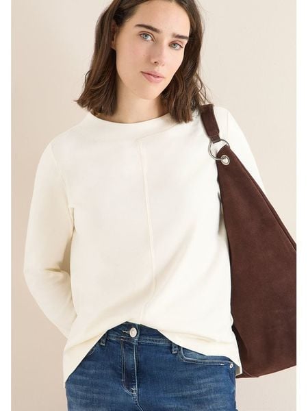 Cecil Koszulka w kolorze kremowym rozmiar: M. Brązowe bluzki damskie Cecil, m, bez wzorów, z bawełny, bez kołnierzyka, bez ramiączek. Za 109.00 zł.