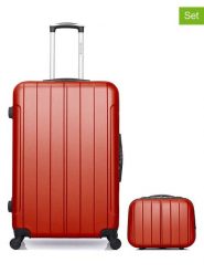 BlueStar 2-częściowy zestaw "Napoli" w kolorze czerwonym rozmiar: onesize. Czerwone walizki Bluestar, bez wzorów, z materiału. Za 260.99 zł.