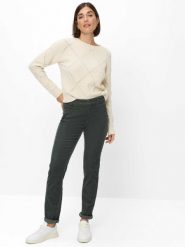 BRAX spodnie z sztruksu Kobiety Bawełna zielony, 23. Zielone spodnie materiałowe damskie Brax, bez wzorów, z bawełny, eleganckie, z standardowym stanem. Za 579.95 zł.