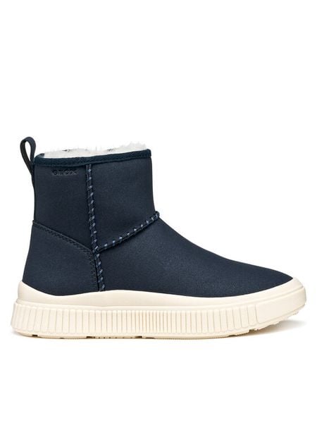 Geox Kozaki J Laquinny J56M3C 000AU C4021 S Granatowy. Niebieskie kozaki dziewczęce Geox, bez wzorów, ze skóry, bez obcasa. Za 239.99 zł.