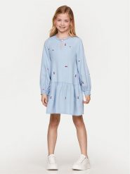 Tommy Hilfiger Sukienka codzienna KG0KG08104 Niebieski Regular Fit. Niebieskie sukienki dziewczęce Tommy Hilfiger, bez wzorów, z lyocellu, bez ramiączek. Za 239.99 zł.