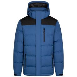 Męska Ocieplana Kurtka Ahmor. Niebieskie kurtki męskie Trespass, m, bez wzorów, z materiału, z kapturem. Za 360.99 zł.