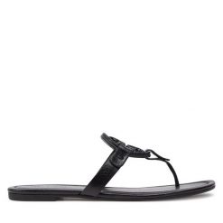 Japonki Tory Burch. Czarne klapki damskie Tory Burch, bez wzorów, bez obcasa. Za 1,429.00 zł.