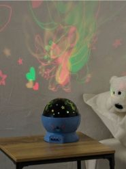 Lampka nocna LED projektor Lilo & Stitch - niebieski. Niebieskie koszule nocne damskie Sinsay, bez wzorów. Za 25.99 zł.