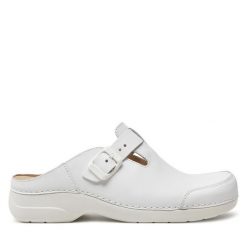 Klapki Nursing Care. Białe klapki damskie Nursing Care, bez wzorów, bez obcasa. Za 299.99 zł.